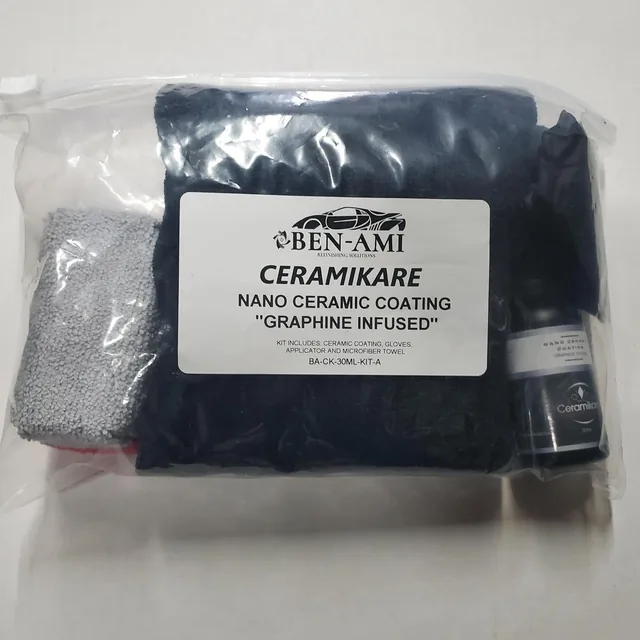 BEN-AMI: Ceramicare Ceramic Coating (30 ML), Gloves, 1 Applicator And 1 Microfiber Towel